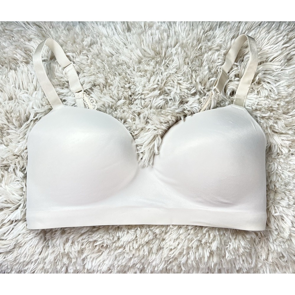 SOMA Embliss Luxe Bra Size‎ 40C Wireless Lace J Hook Beige Comfort